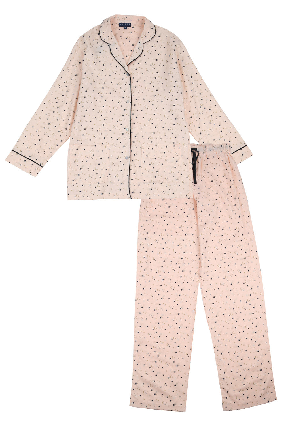 Dreamy Blush Pink Flannel Pajama Set