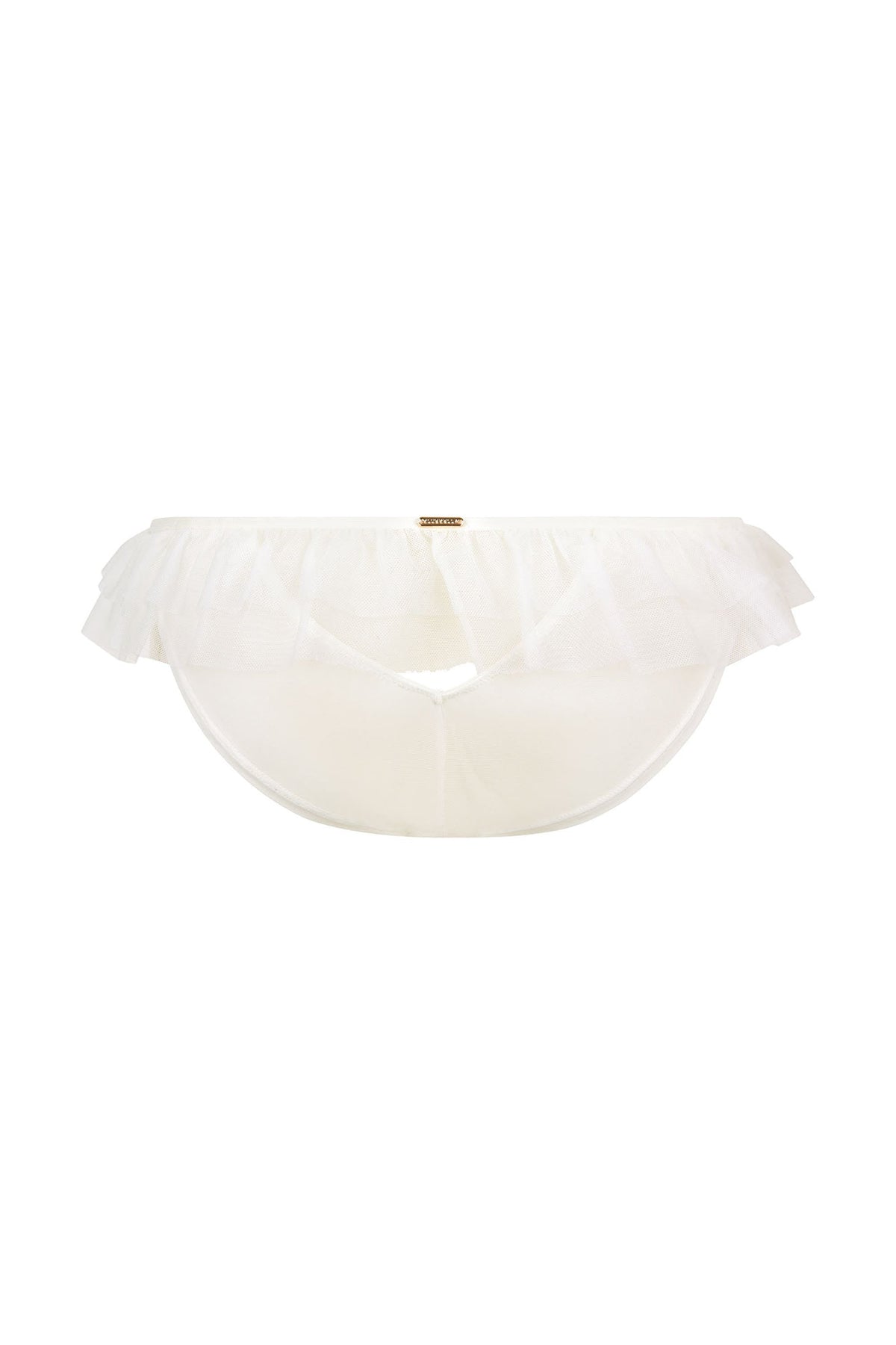 Lavender Valeria Ruffle Bra and Brief Set, Ivory